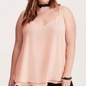 Torrid chiffon two layer cami